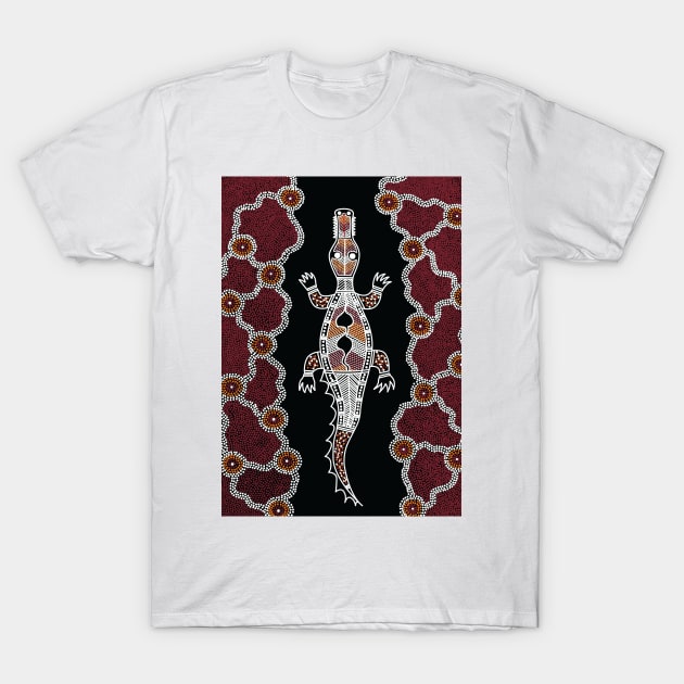 Aboriginal Art - Croc T-Shirt by hogartharts